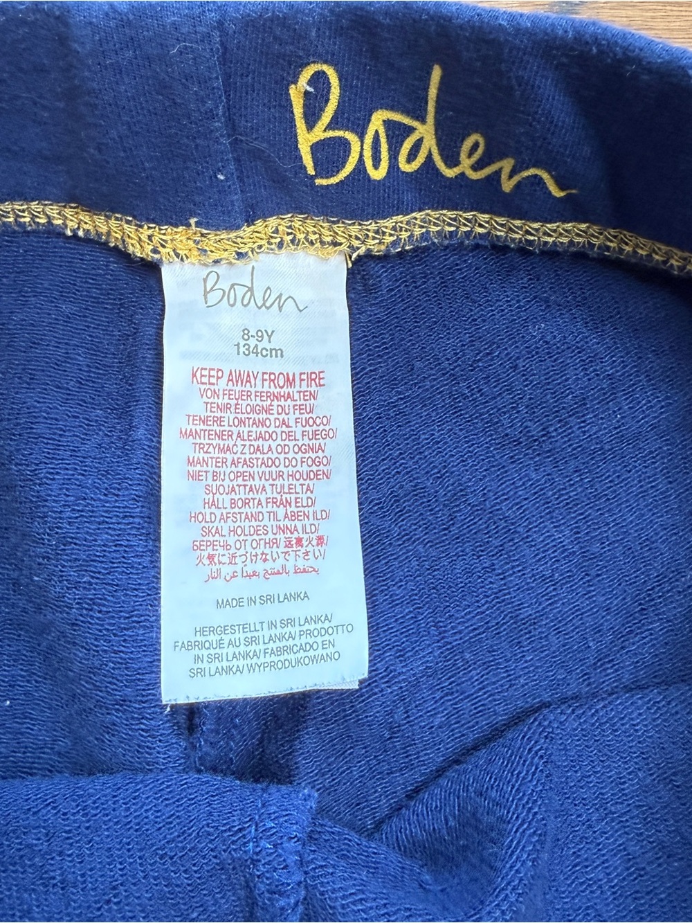 Boden Girls Basic Solid Navy, Gold, Red, & Floral Leggings Bundle Size 8-9 - Picture 4 of 16